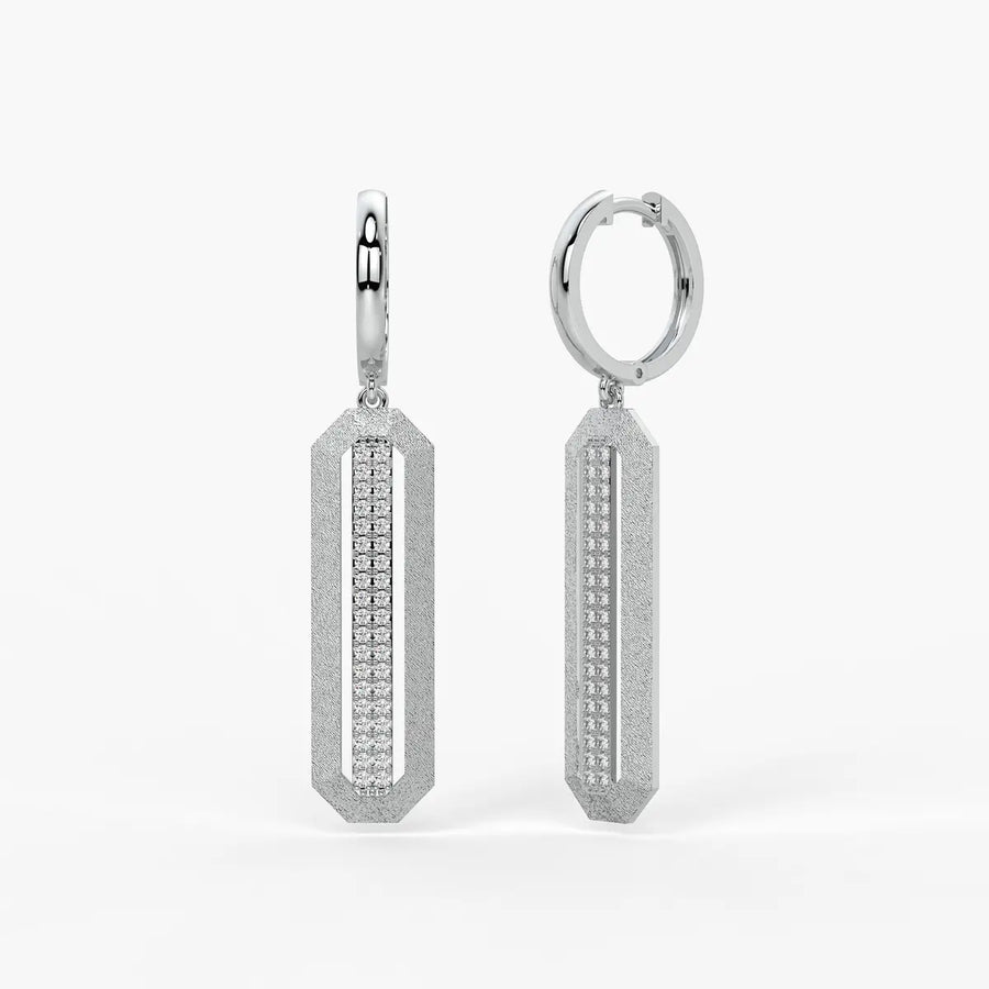 Octagon Bar Drop Earrings