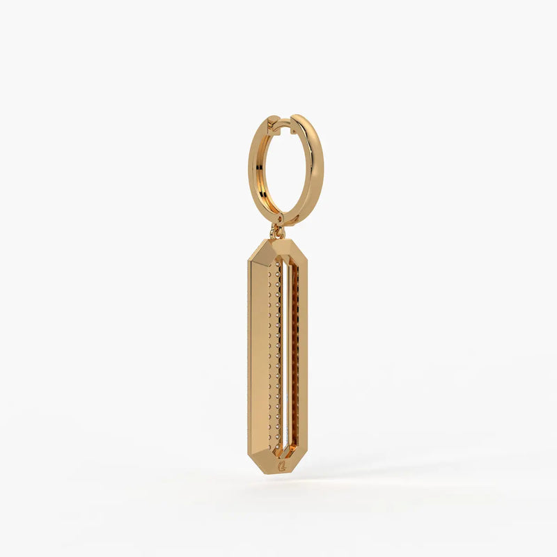 Octagon Bar Drop Earrings