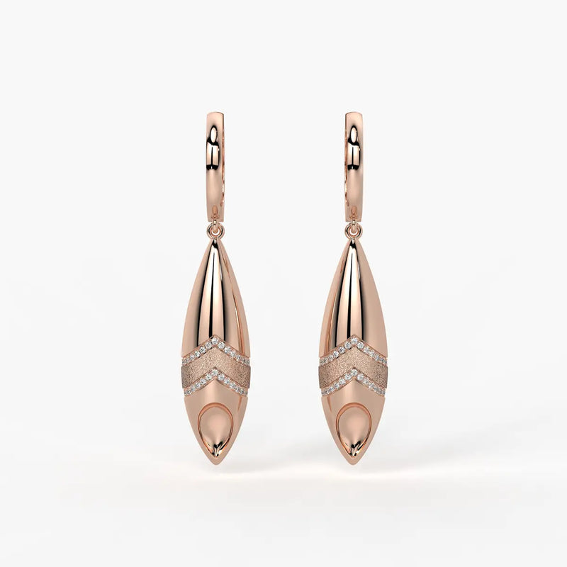 Tapered Teardrop Drop Earrings