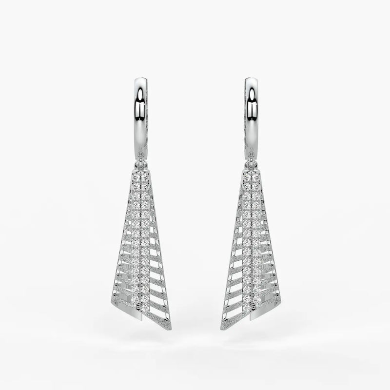 Lattice Tapered Drop Earrings