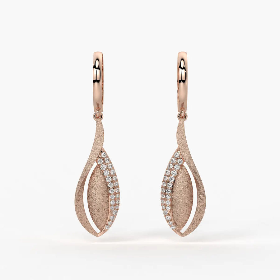 Swirl Leaf Drop Earrings
