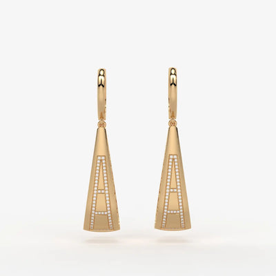 Trielle Lattice Glow Drop Hoops