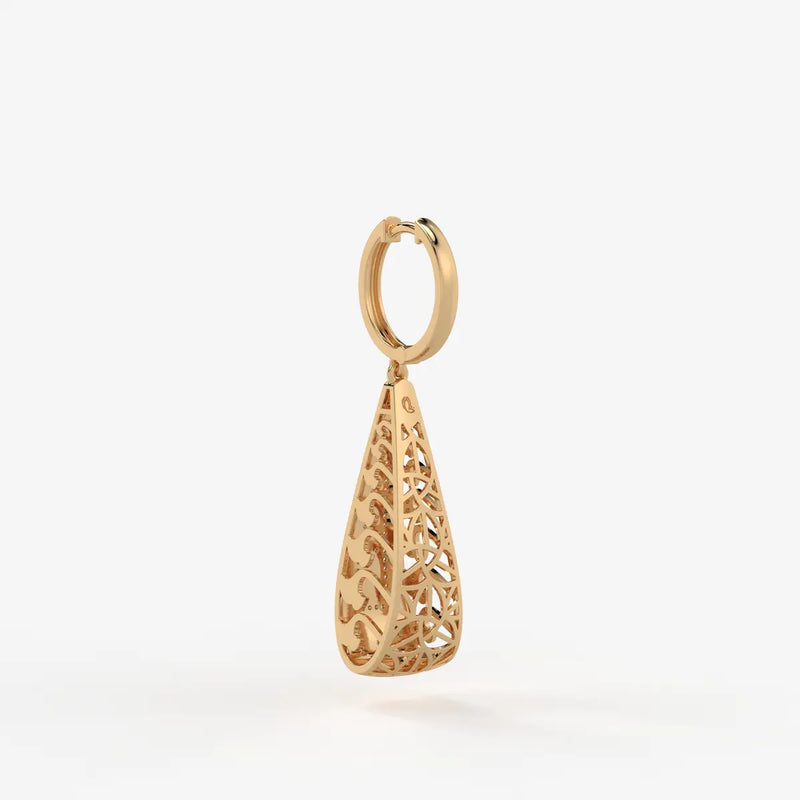 Trielle Lattice Glow Drop Hoops
