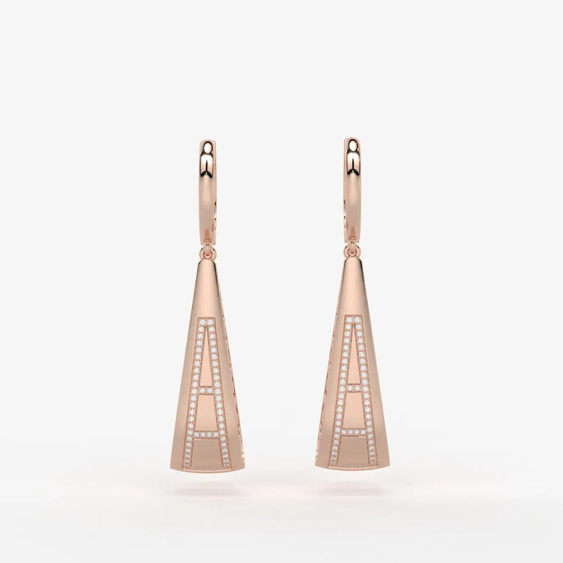 Trielle Lattice Glow Drop Hoops