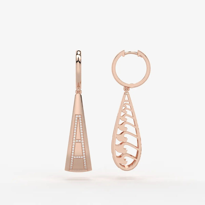 Trielle Lattice Glow Drop Hoops