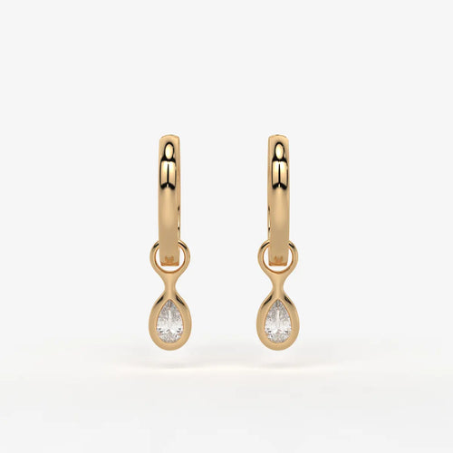 Moonbeam Teardrop Hoop Earrings