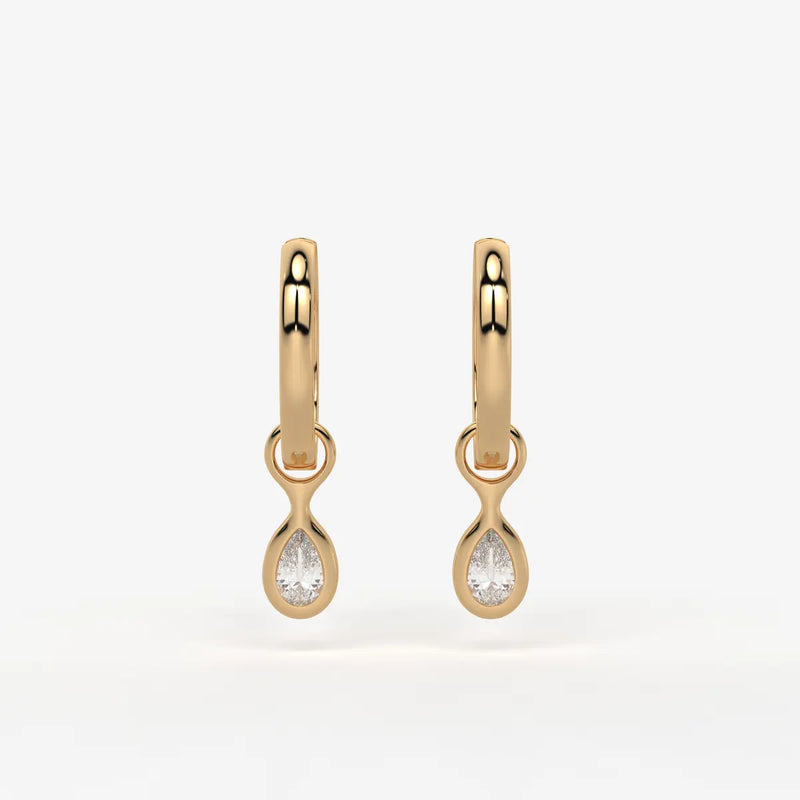 Moonbeam Teardrop Hoop Earrings