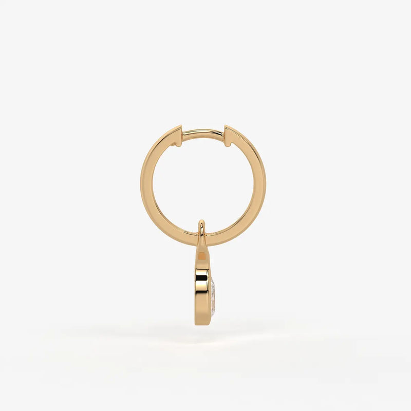 Moonbeam Teardrop Hoop Earrings