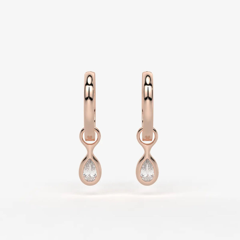 Moonbeam Teardrop Hoop Earrings