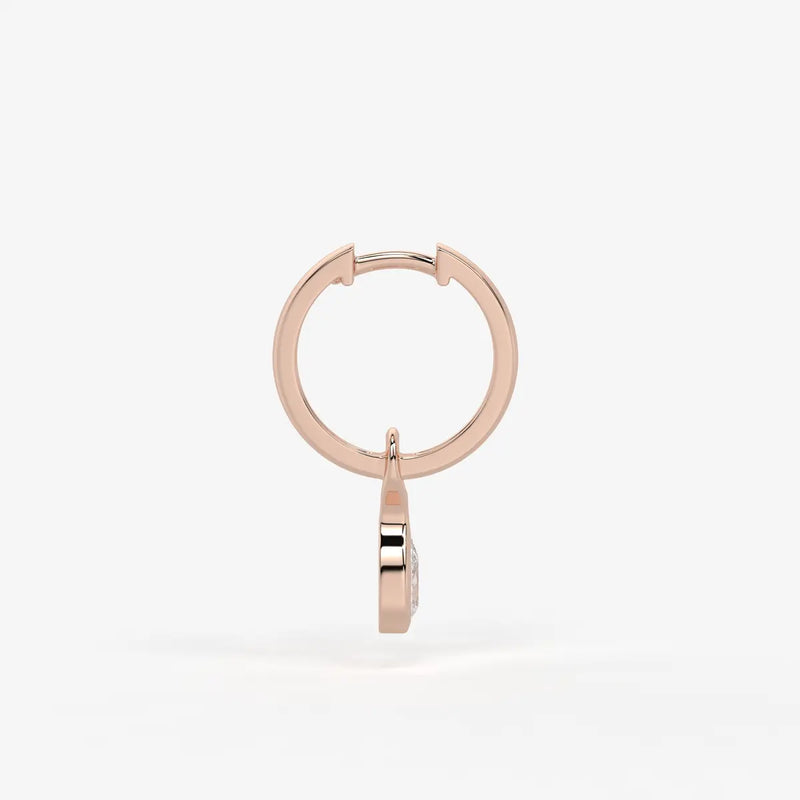 Moonbeam Teardrop Hoop Earrings