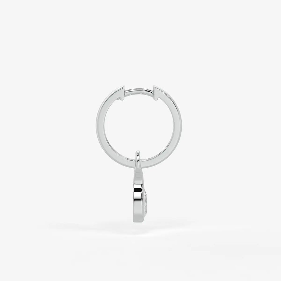 Moonbeam Teardrop Hoop Earrings