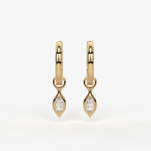 Sylvara Marquise Drop Hoop Earrings