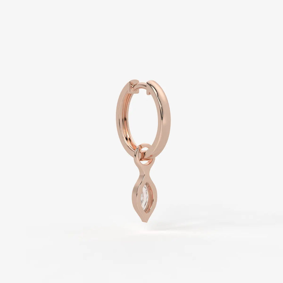 Sylvara Marquise Drop Hoop Earrings