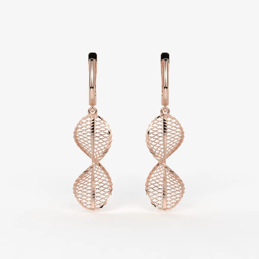 Twisted Leaf Drop Earrings