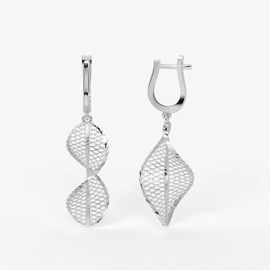 Twisted Leaf Drop Earrings