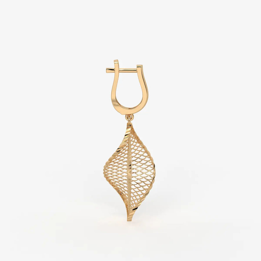 Twisted Leaf Drop Earrings