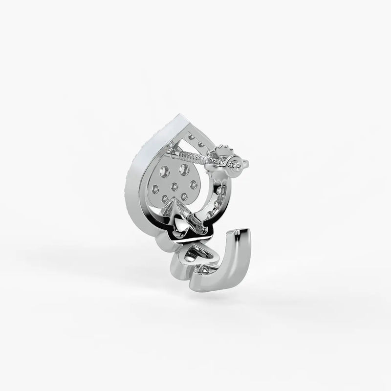Pearlisse HaloDrop Round Diamond Earrings