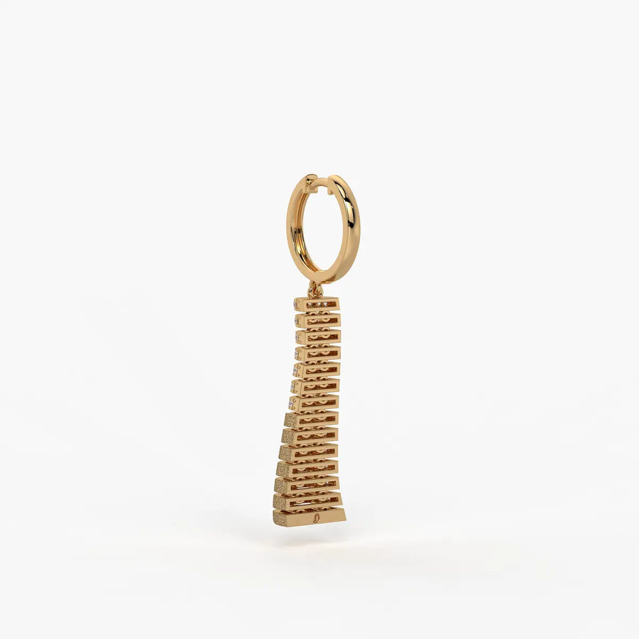 Aarini Shimmer Ladder Hoop Earrings
