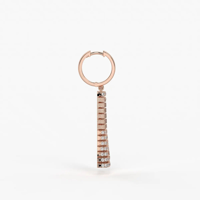 Aarini Shimmer Ladder Hoop Earrings