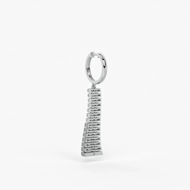 Aarini Shimmer Ladder Hoop Earrings