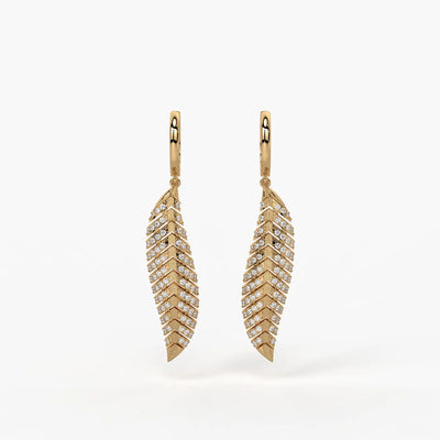 Zivara Feather Hoop Earrings
