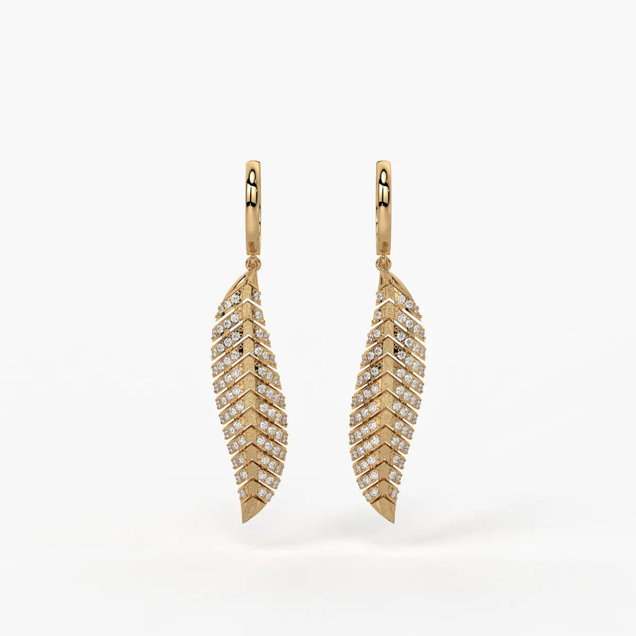 Zivara Feather Hoop Earrings