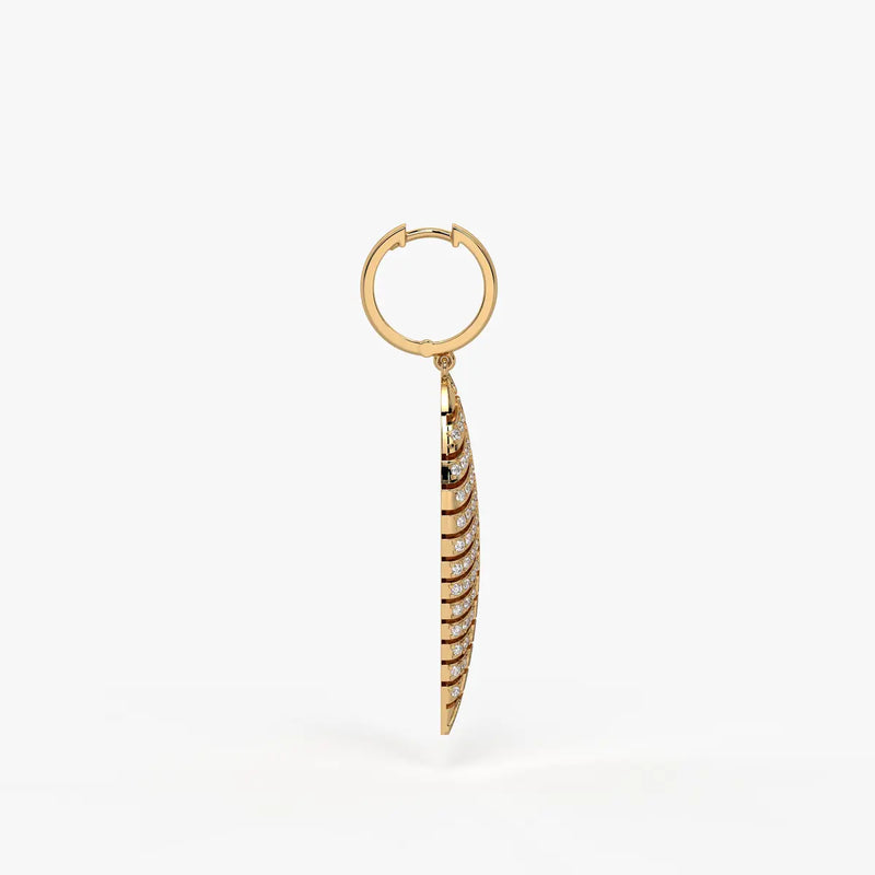 Zivara Feather Hoop Earrings