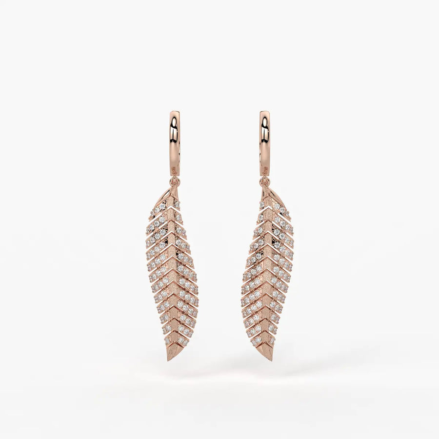 Zivara Feather Hoop Earrings