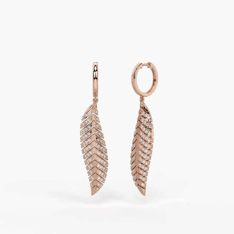Zivara Feather Hoop Earrings