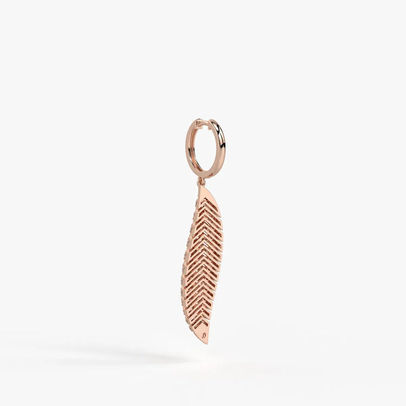 Zivara Feather Hoop Earrings