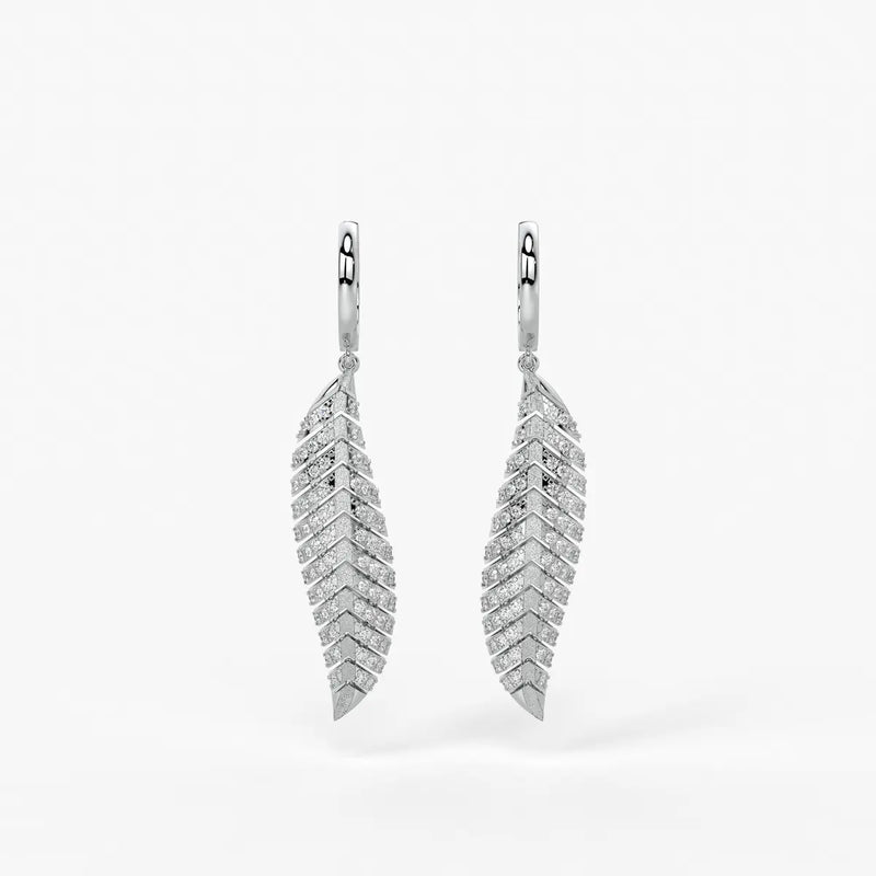 Zivara Feather Hoop Earrings