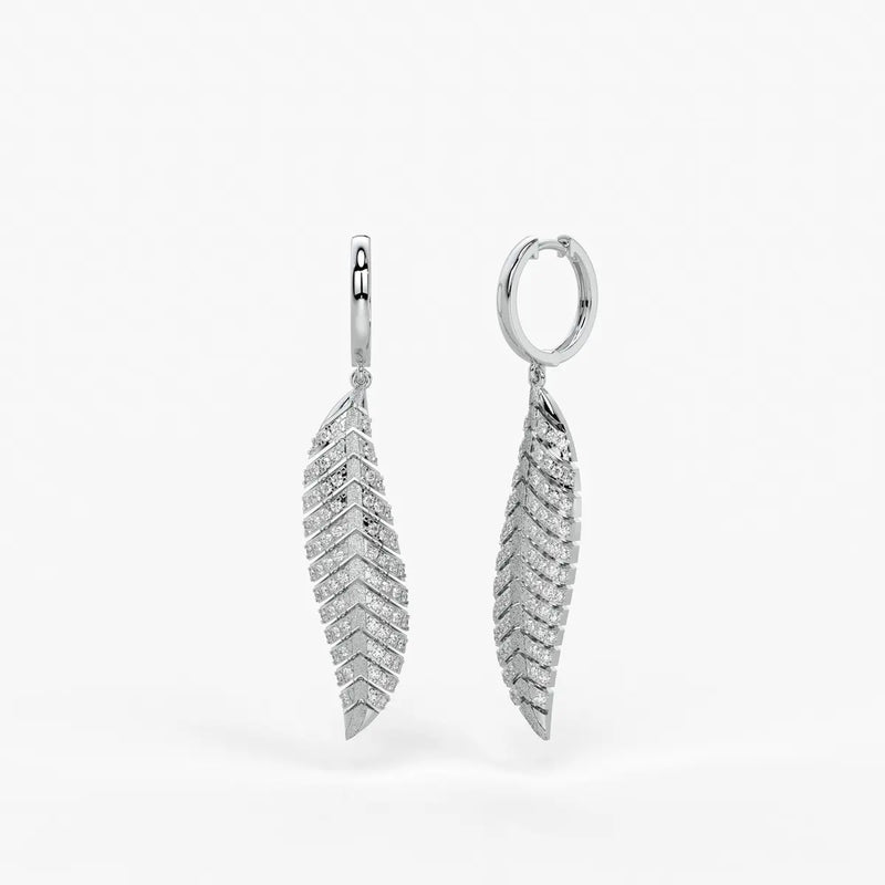 Zivara Feather Hoop Earrings