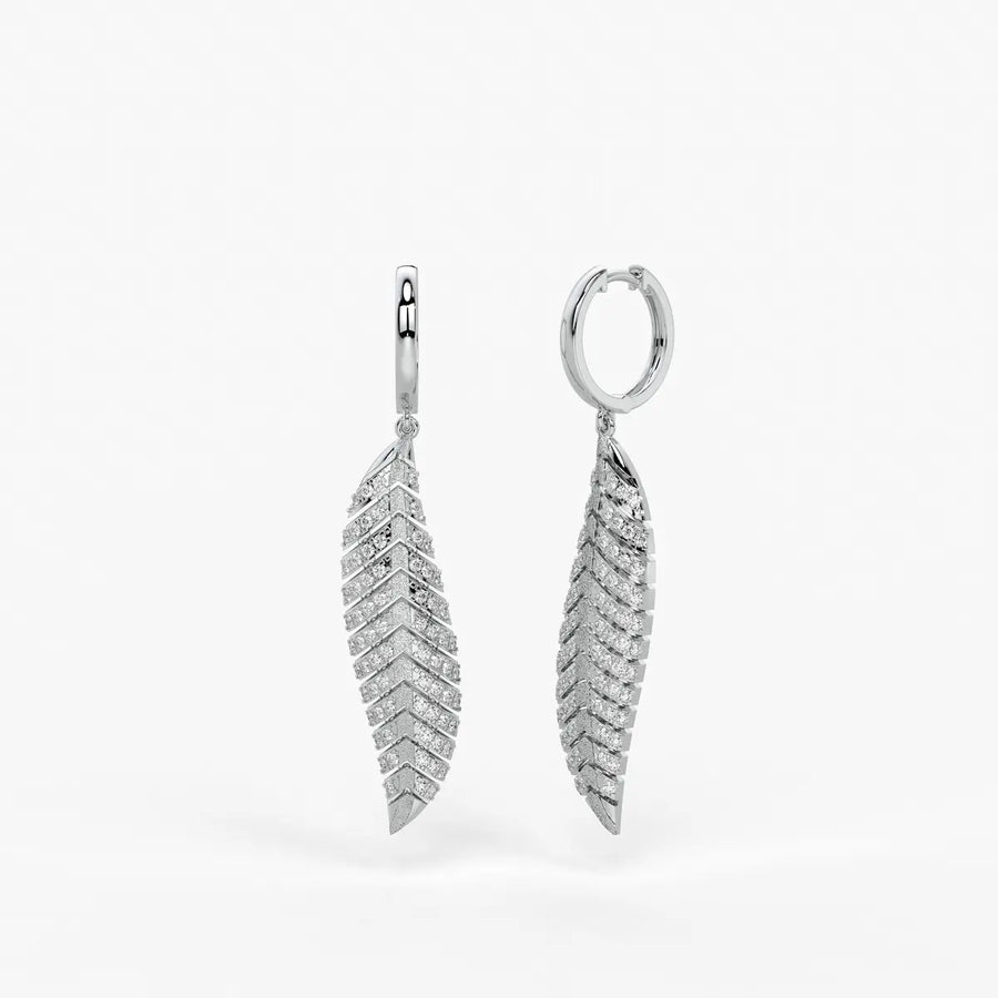 Zivara Feather Hoop Earrings