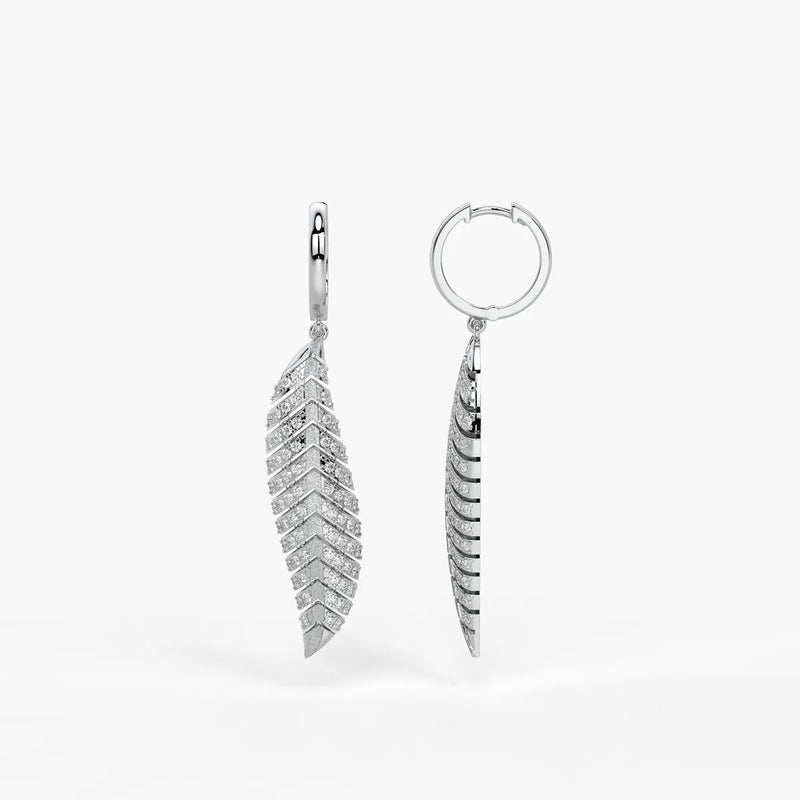 Zivara Feather Hoop Earrings