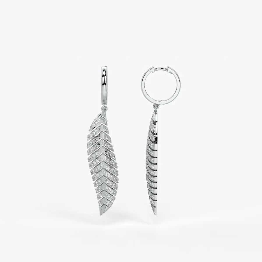 Zivara Feather Hoop Earrings