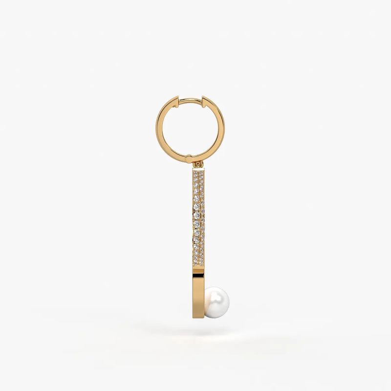 Luna Pearl Crescent Drop Earrings