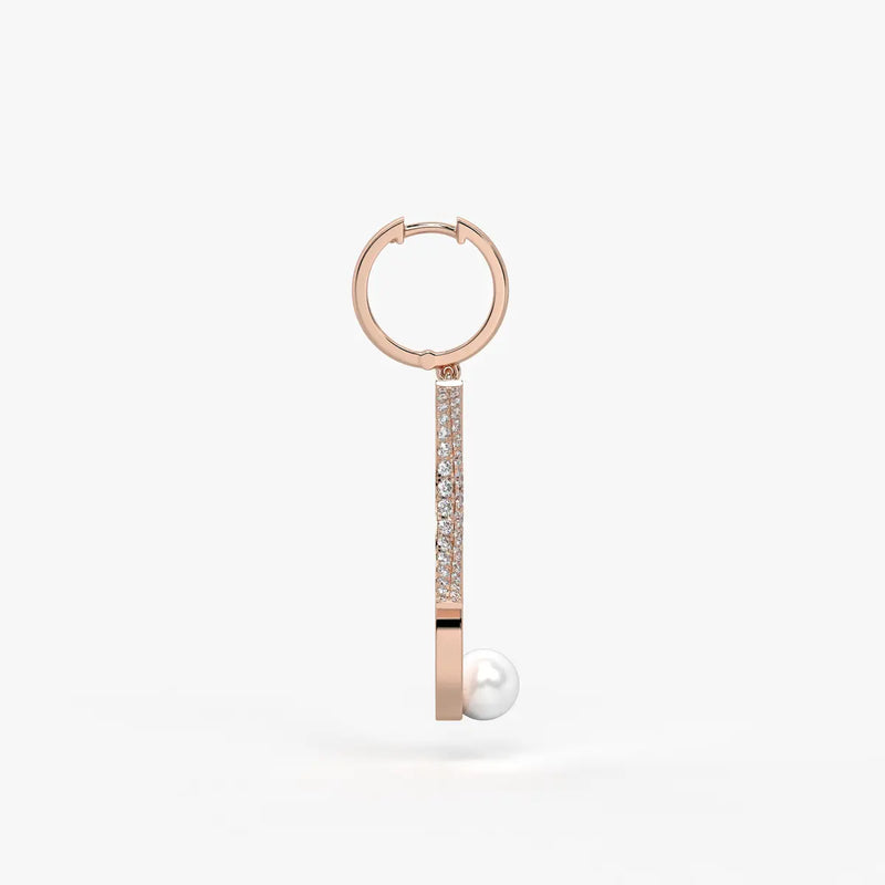 Luna Pearl Crescent Drop Earrings
