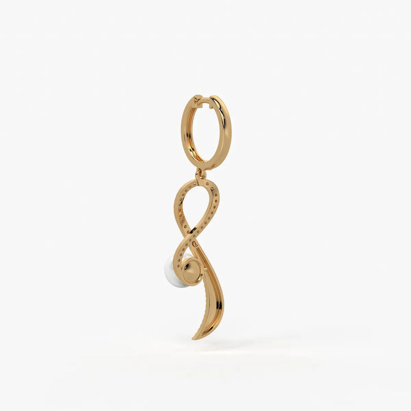 Seravine Pearl Infinity Drop Earrings