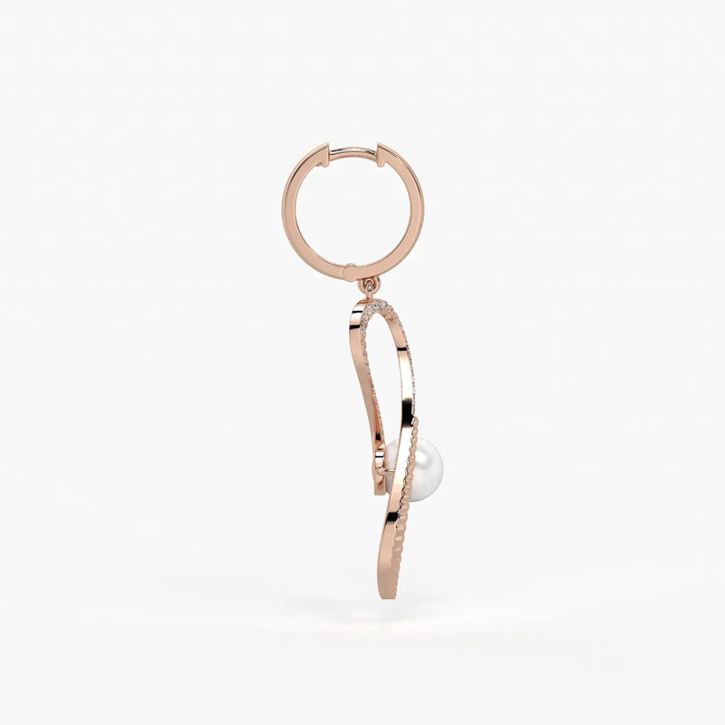 Seravine Pearl Infinity Drop Earrings