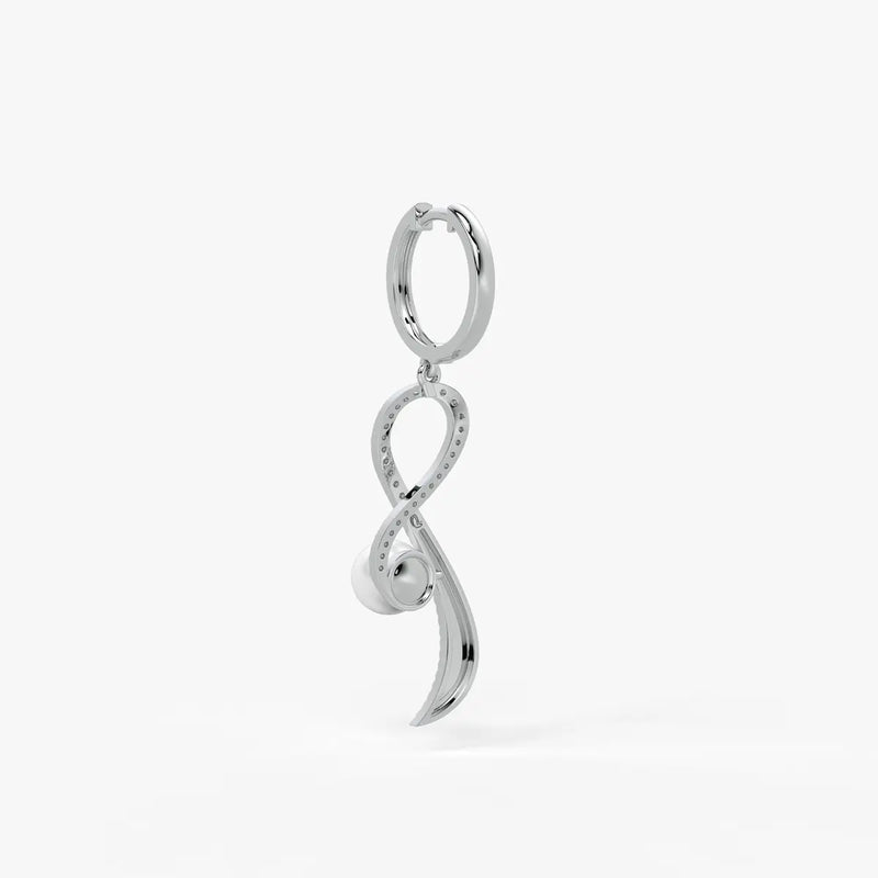Seravine Pearl Infinity Drop Earrings