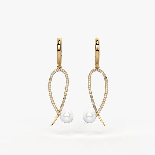 Pearlora Spark Loop Drop Earrings