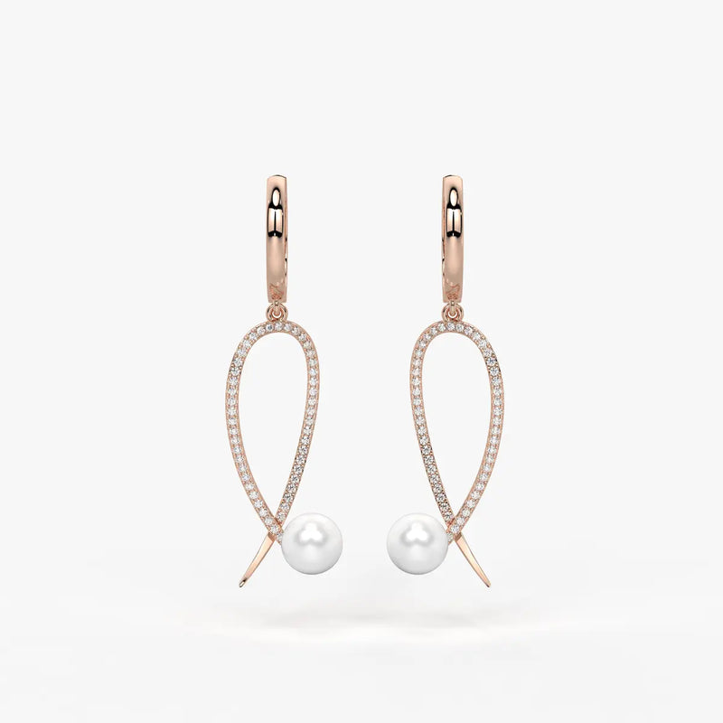 Pearlora Spark Loop Drop Earrings