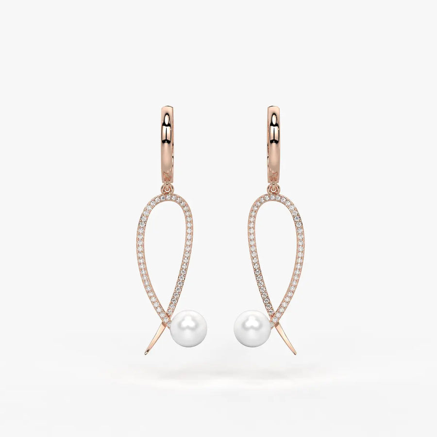 Pearlora Spark Loop Drop Earrings