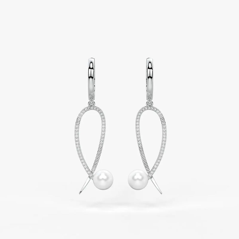 Pearlora Spark Loop Drop Earrings