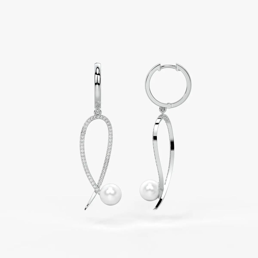 Pearlora Spark Loop Drop Earrings
