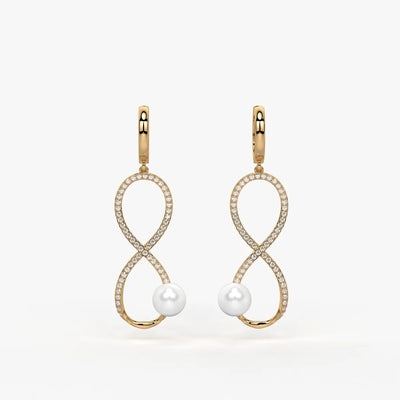 Infinelle Pearl Loop Earrings
