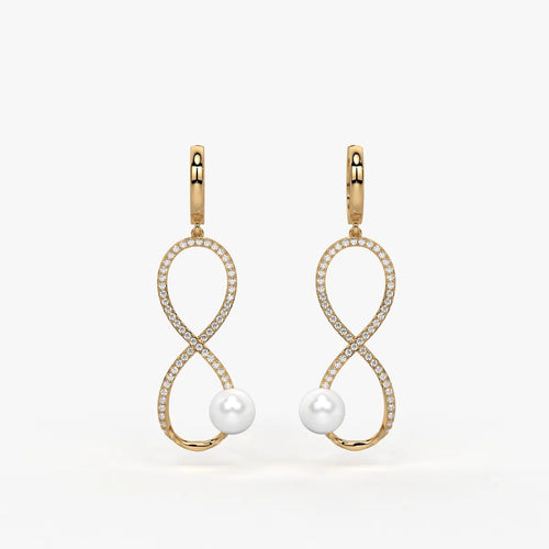 Infinelle Pearl Loop Earrings