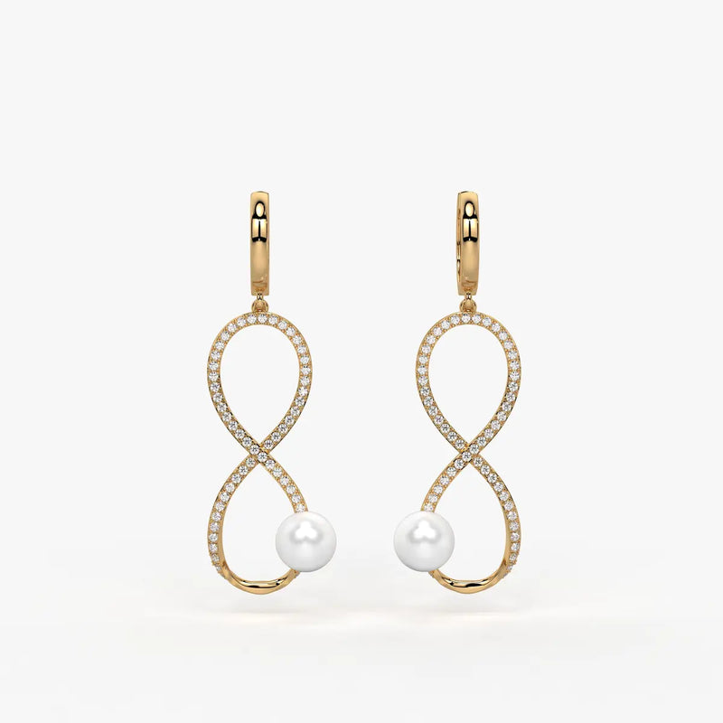 Infinelle Pearl Loop Earrings