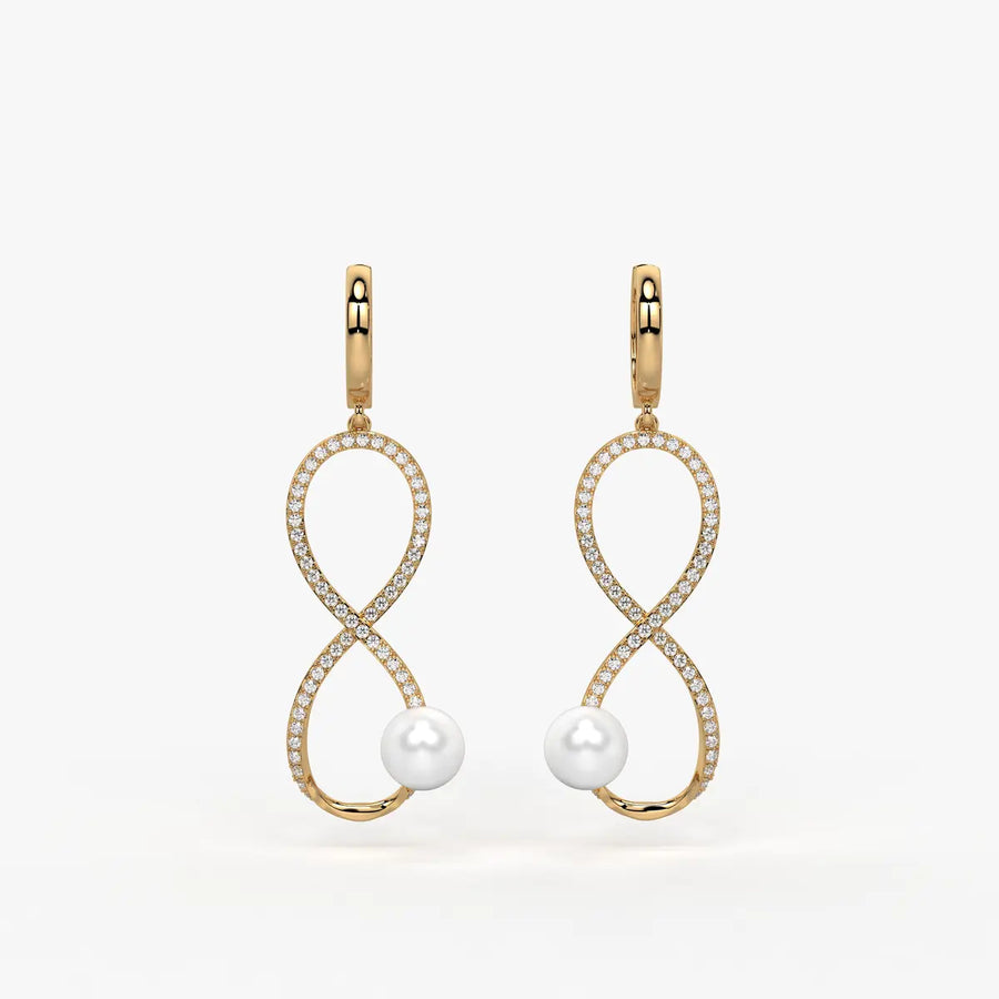 Infinelle Pearl Loop Earrings