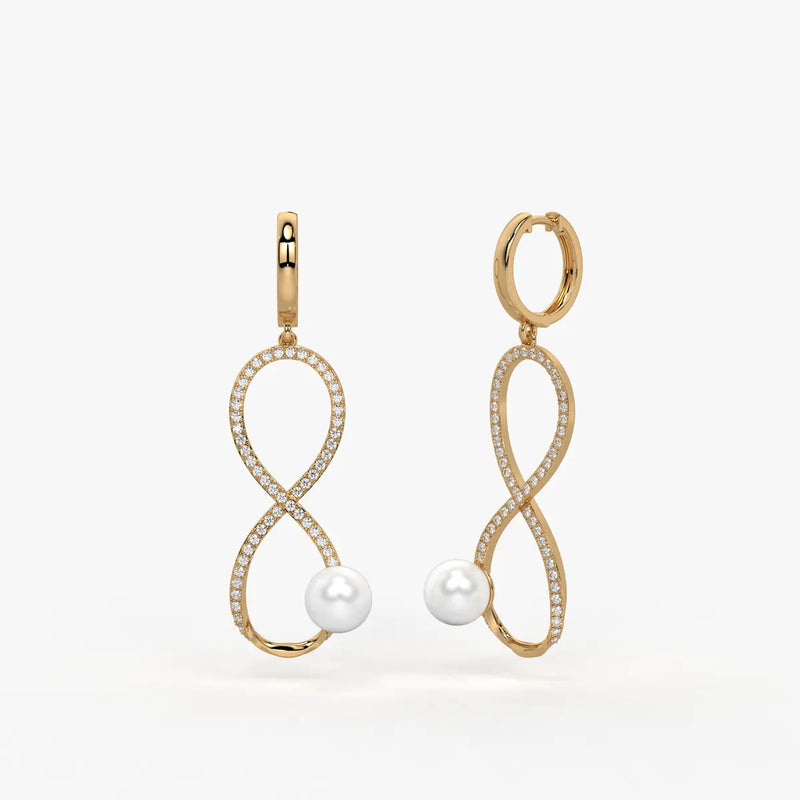 Infinelle Pearl Loop Earrings